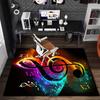 1Pc Musical symbols Printed circular carpet, home door mat, outdoor travel protection carpet A15