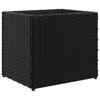 Vidaxl Donica Ogrodowa, Czarna, 36X30X32 Cm, Rattan Pe