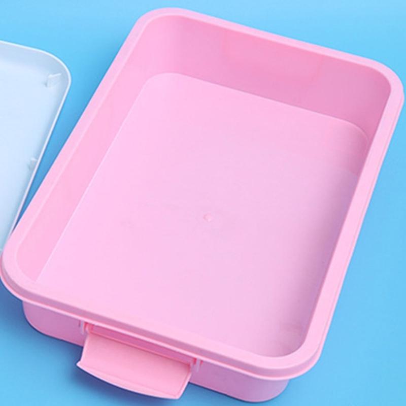 Portable Multicolor Sandbox Toy Organizer Stackable Sensory Bins With Lid For Sand Art Supplies Kids Playroom Storage