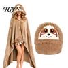 Cozy Sleep Wear Animal Wearable Blanket Hoodie, Adults Oversized Fleece Sweatshirt Comfortable Cape Sleepwear, Halloween Cosplay Costume Plush Hooded