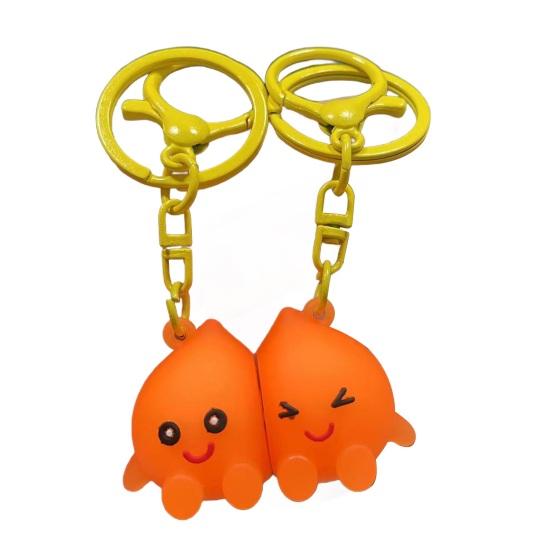 

2Pcs Keychain Pendant Magnetic Design Cartoon Fireman Keychain Backpacks Handbags Wallets Cars Decorative Pendant Sets