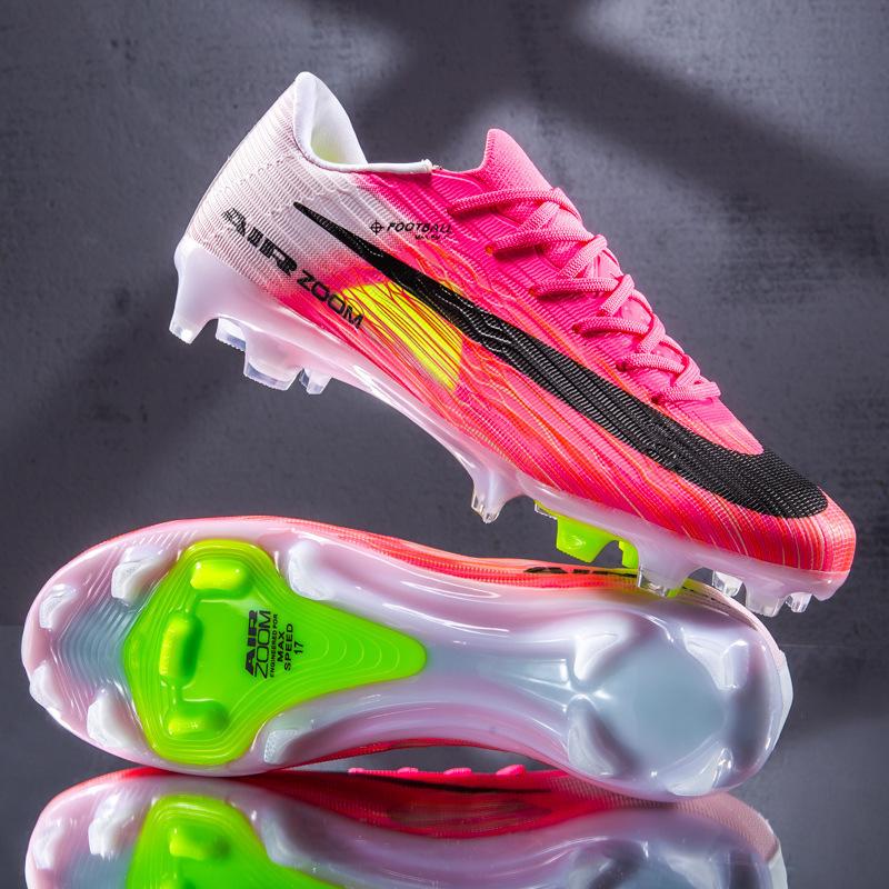 Crampons de Football Synthétique Basse Cheville Flyknit Sans Couture pour Homme avec Crampons Longs