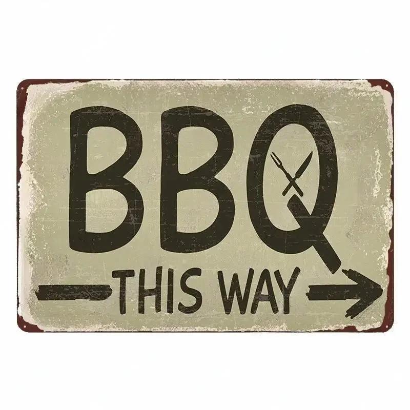Panneau Barbecue des Pères de Jardin Roi du Grill Vintage Plaque Métallique Boîte de Conserve Bar Pub Décoration de Jardin Plaque Murale BBQ de Papa Chillin&Grillin Plaque Rétro