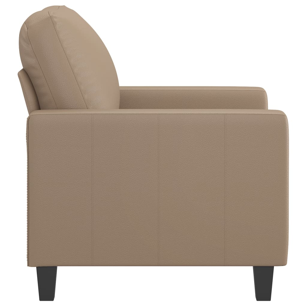 Armchair Cappuccino Brown 60 Cm Artificial Leather