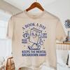 Book Lover Comfort Colors Boxy Cropped Tee, A Book A Day Crop Top, Book Lover Shirt, Book Club Gift, Bookworm T-Shirt