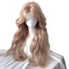 Natural-Looking Golden Long Loose Wave Wig-Heat-Resistant Synthetic Fiber with Realistic Hairline for Daily,Party&Cosplay
