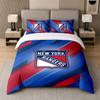 3Pcs Bedding SetNew York Rangers Soft Bed Sheet and Two Pillowcases Home Bedroom Decor