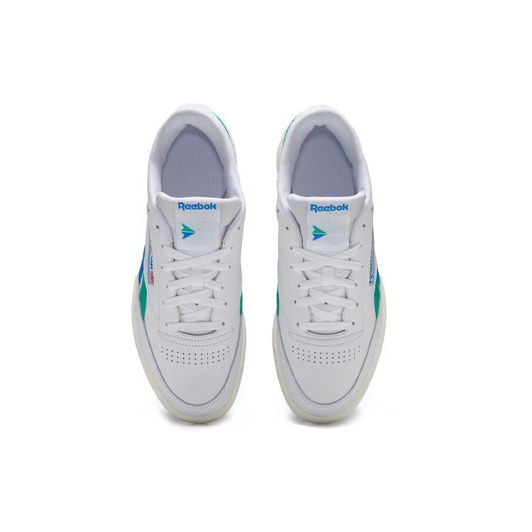 Reebok Club C Revenge Casual Comfortable Wrap Low-Top Sneakers Unisex Sneakers White Green Blue FV6368