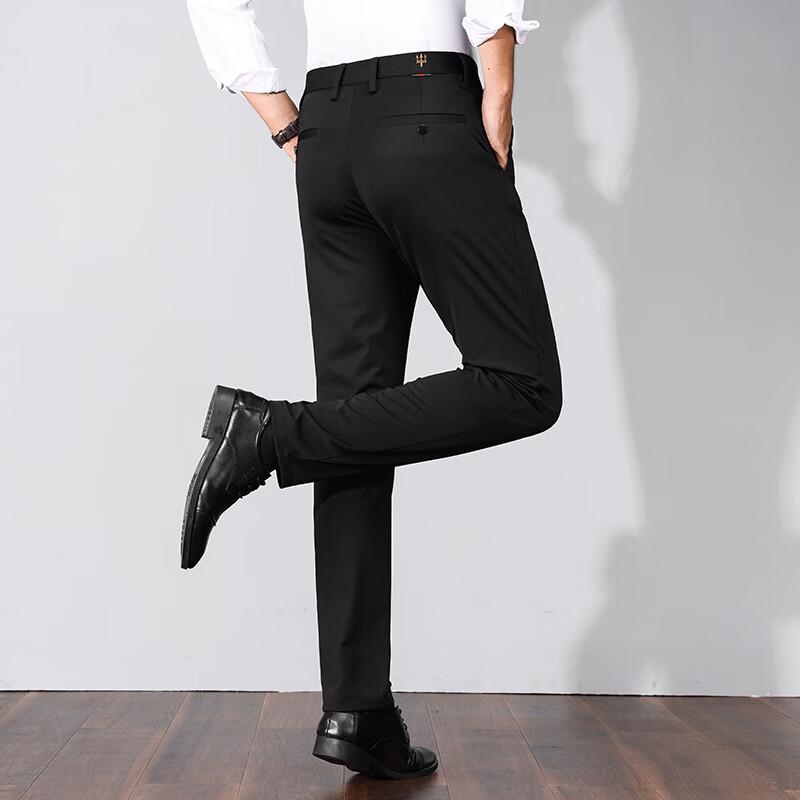 Yiliteng Men's Anti-Wrinkle Business Casual Trousers