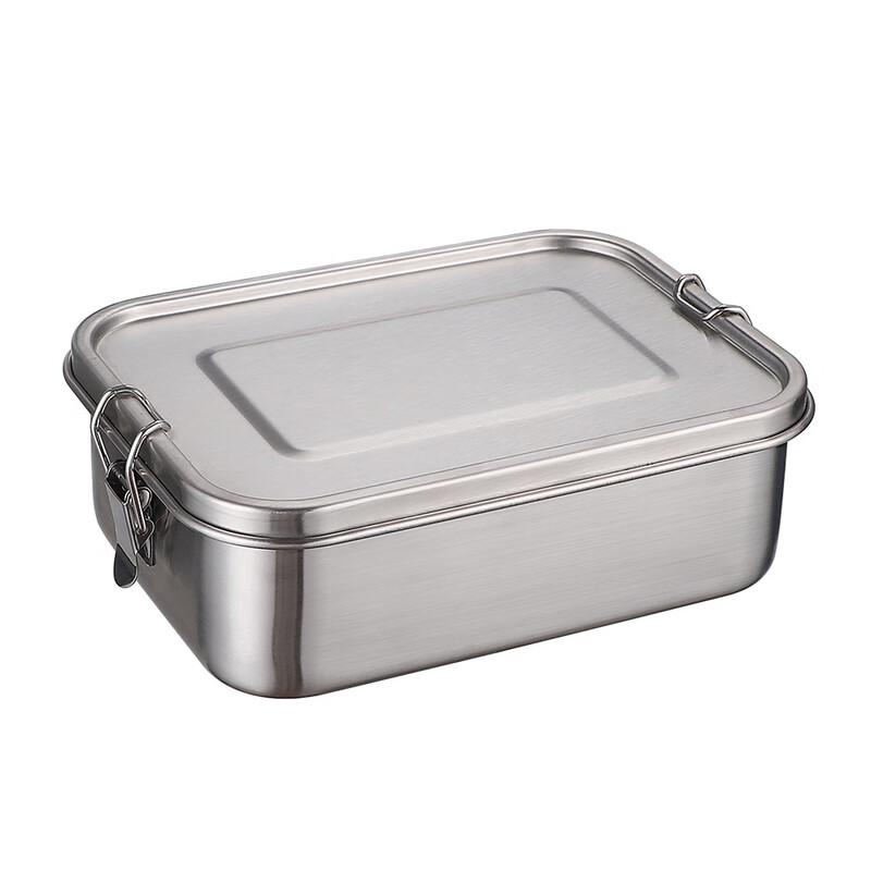 ZISIZ 304 Stainless Steel 1200ml Lunch Box with Movable Divider