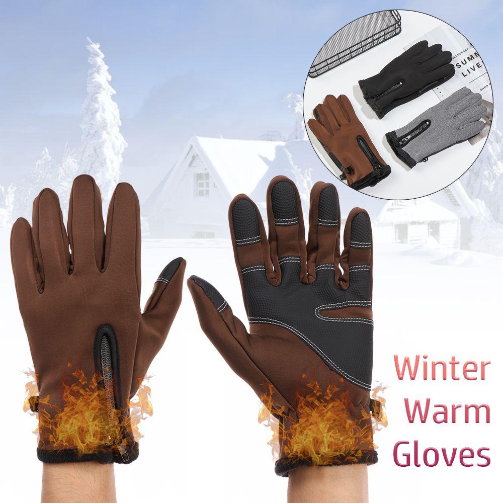 Windproof Driving  Riding Anti-slip Gloves Thermal Glove Winter Warm Gloves Touch Screen Mittens