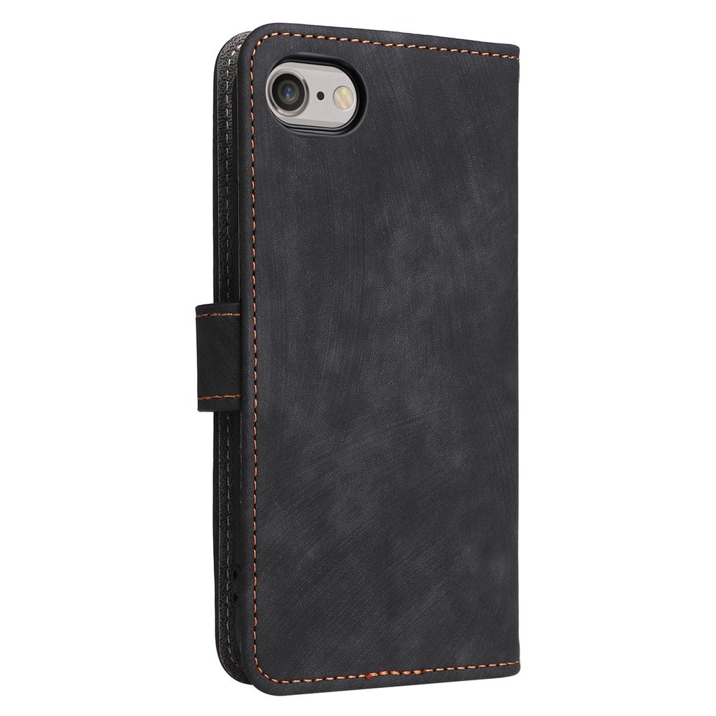 For iPhone 6/6s/7/8/SE (2020)/SE (2022) Case RFID Blocking Wallet Phone Cover with Strap