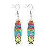 Summer Surfing Skateboard Acrylic Drop Earrings for Women Trendy Personality Earrings Cool Earrings Beach Party Travel Vacation Earring Accessories
