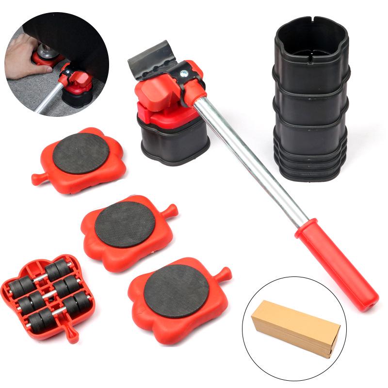 13-Piece Heavy Furniture Mover Kit with Pry Bar and Rollers