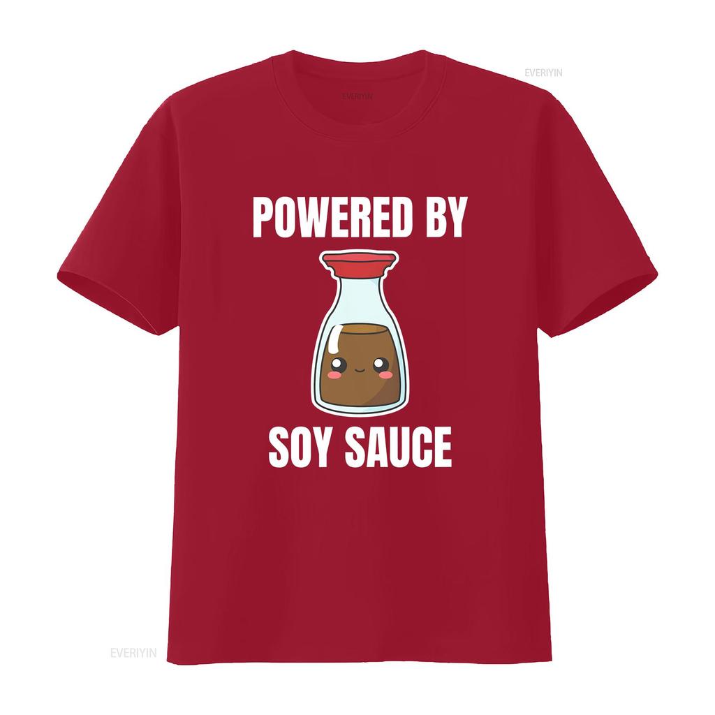 Powered By Soy Sauce Shoyu Lover Kawaii Cute Asia Asian Food Foodie Funny Pun Idea Birthday Present  T Shirt vintage Washed