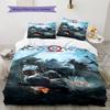 God of War Pattern Bedding Quilt Set Quilt Cover Pillowcase Home Decoration Gift (1 * duvet cover + 2 * pillowcase, without core)