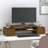 Vidaxl Podstawka Na Monitor, Miodowy Brąz, 70X27,5X15 Cm, Lita Sosna