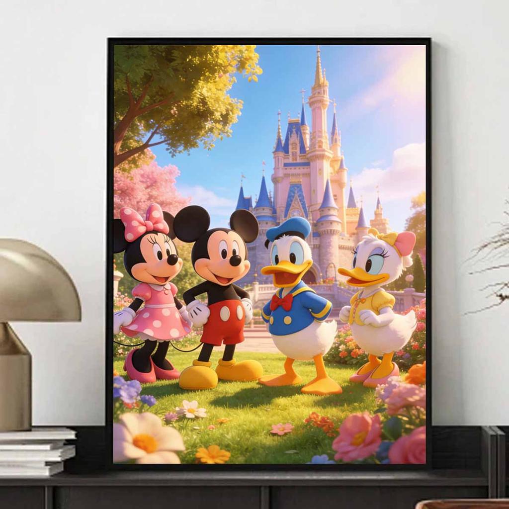 Disney Mickey Mouse and friends castle diamond painting handmade diy mosaic art painting kit home decoration