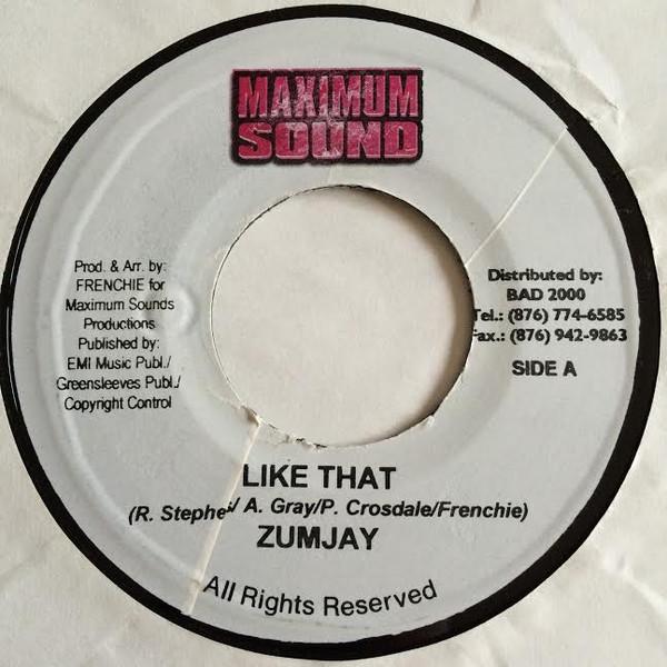 

7inch Record ZUMJAY / ITALEE - Like That / Gossie Gossie NONE Maximum Sound Jamaica Reggae, Ska & Dub Used