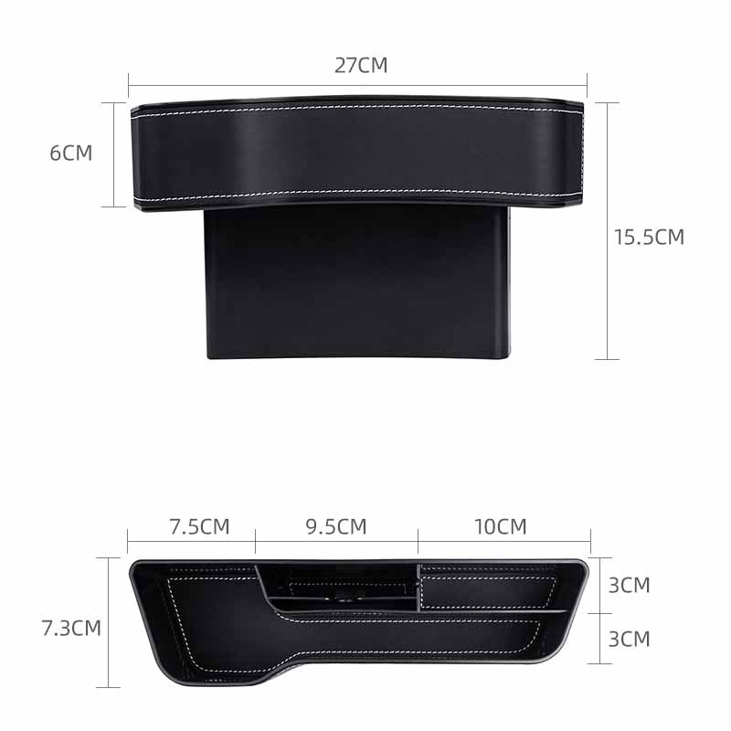 Autositz Lückenfüller PU Leder Auto Aufbewahrungsorganizer Universal Hohe Kapazität Rutschfest Auto Vordersitz Ritzenaufbewahrung