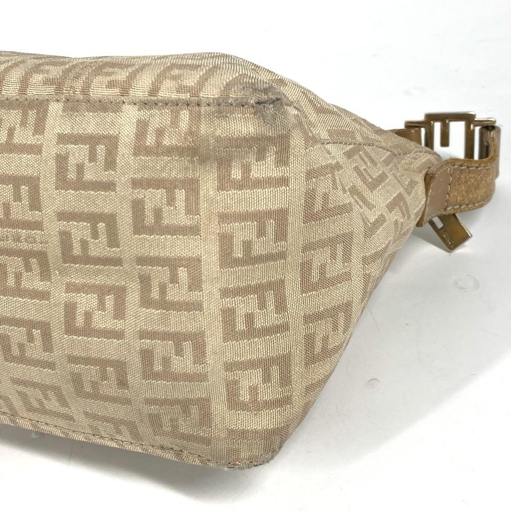 FENDI Zucchino Zucca logo bag Shoulder Bag Leather/Canvas Beige