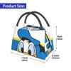 Donald Duck Insulated Lunch Bag with Clasp Bento Cooler Bag with Soft Cooler Bag Closure, Black, Box, Insulated, Zipper, Compact, Bag, Tote/Eco