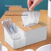 Multi-Purpose Wooden Lid Tissue Box & Remote Storage
