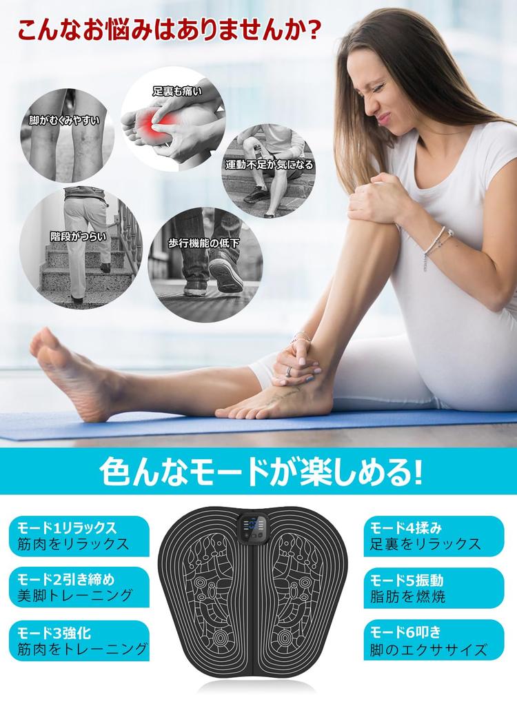 2025 New Model EMS Foot Mat for Sole 8 30 Intensity Remote Foot Foot Training for and Gift for Home Japanese Instruction Manual Care, Modes, Levels,