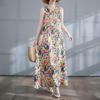Long Skirt Summer New Round Neck Printed Dress