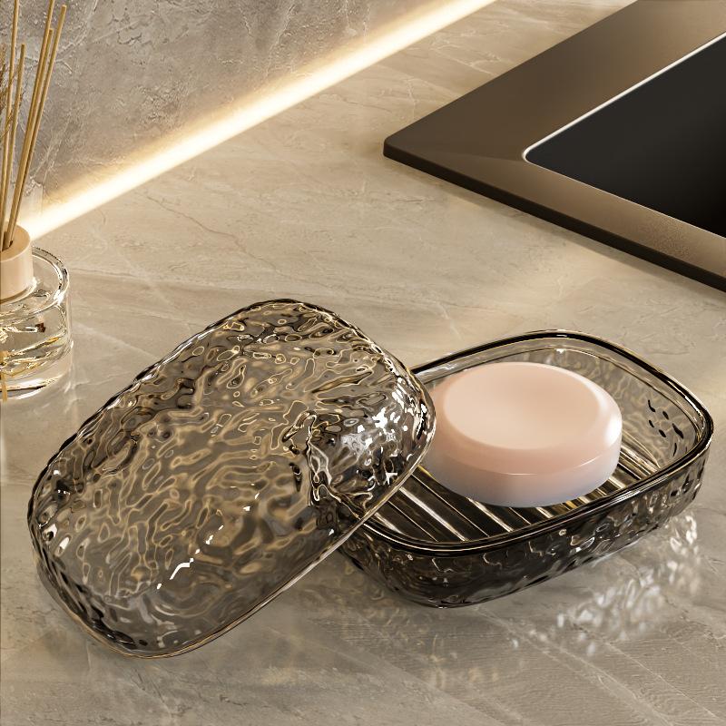 Portable Soap Box Container for Travel Soap Storage Box Premium Luxury Non-Slip Soap Draining Box Soap Holder