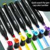 24pcs to 120Pcs Ergonomic Art Markers Set Double Tip-40 colors