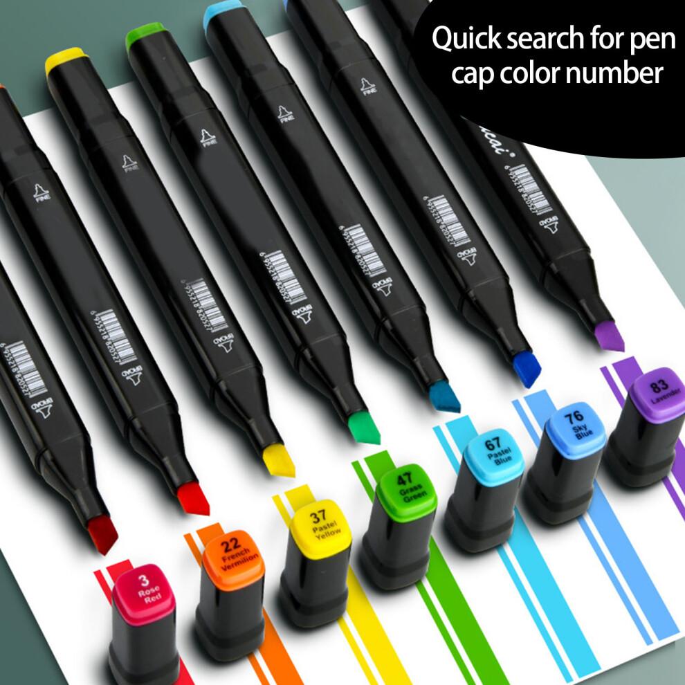 24pcs to 120Pcs Ergonomic Art Markers Set Double Tip-40 colors