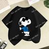 Snoopys Kids TShirt Anime Boys Girls Short Sleeve Tops Summer Breathable Baby Cartoon Tees Cute Dog Print Clothes Birthday Gifts
