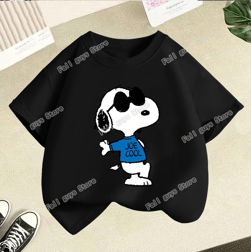 Snoopys Kids TShirt Anime Boys Girls Short Sleeve Tops Summer Breathable Baby Cartoon Tees Cute Dog Print Clothes Birthday Gifts