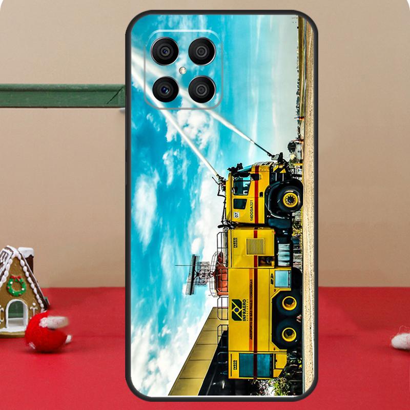 Fire Truck Case For Honor Magic 7 Lite 6 8 Pro Honor 400 200 70 90 X8c X8b X9a X9b X9c X9d Win RT Cover
