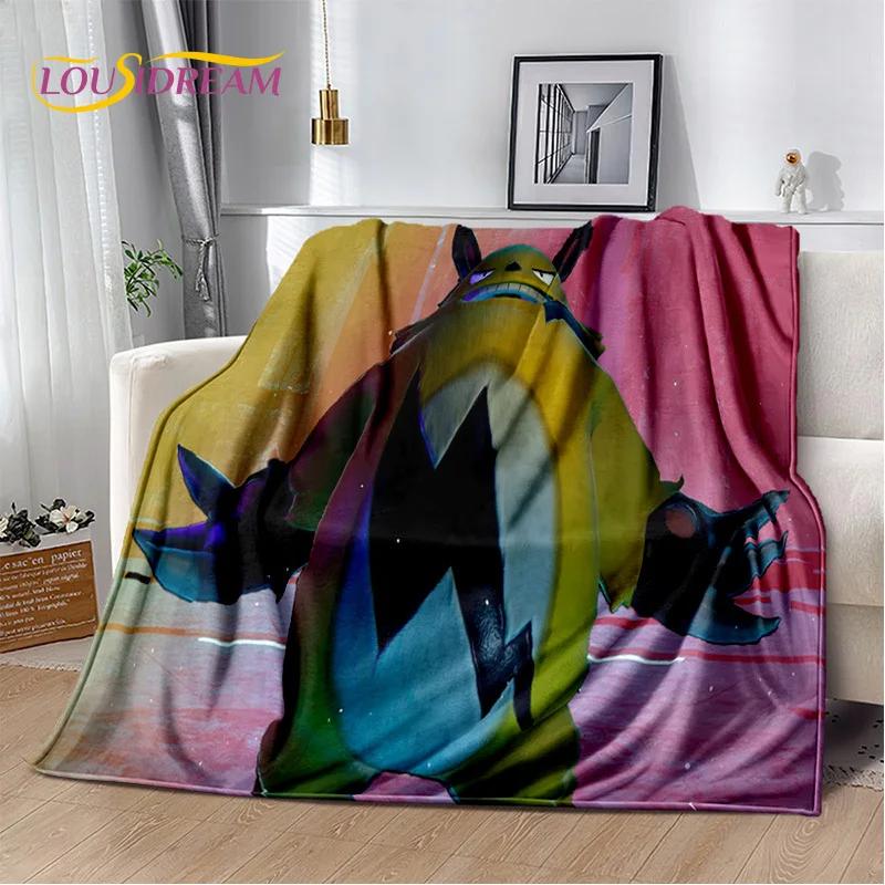 Coperta Palworld Gioco Cartone Animato 3D, Morbida Coperta Plaid per Casa Camera da Letto Letto Divano Picnic Viaggio Ufficio Coperta di Riposo Bambini