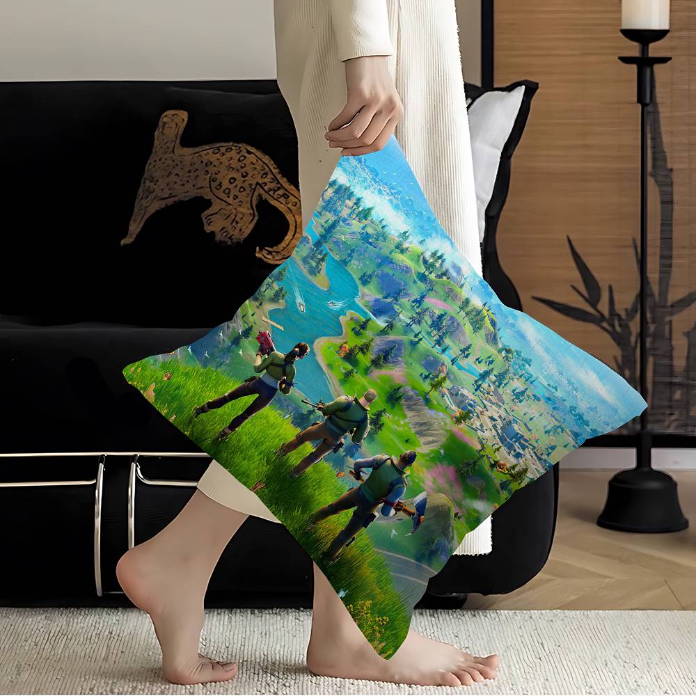 Cartoon Game FFortniteS Cushion Cover Inches Farmhouse Decor Home Throw Pillow Covers For Couch Decorations