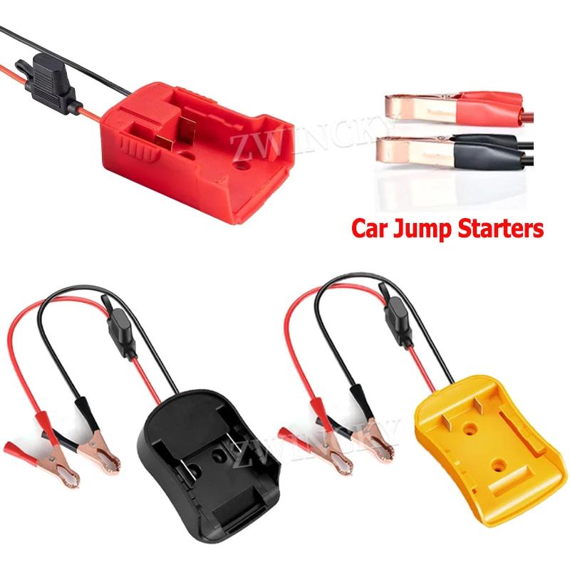 Igniter Jump Starter for Makita DeWalt Milwaukee,18V Battery Car Booster Cable with Fuse Automotive Emergency Power DIY Adapter