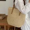 Summer Large Capacity Straw Woven Bag for Women 2025 New Stylish Commuter Shoulder Bag Beach Woven Tote Bag