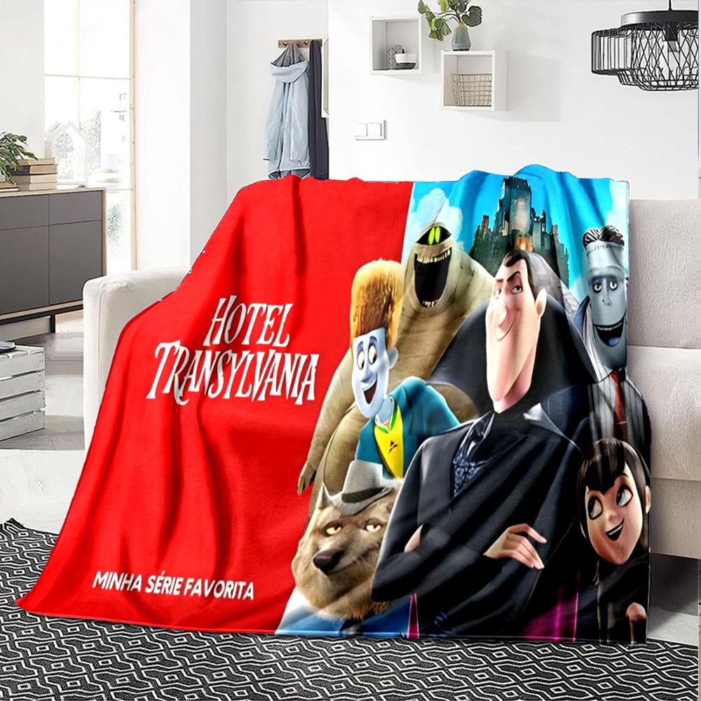 1pz Hotel Transylvania Transformania Coperta in Flanella per Avventura Super Morbida Carina Coperta Comfort per Viaggio Biancheria da Letto Divano Divano Coperta Y73031