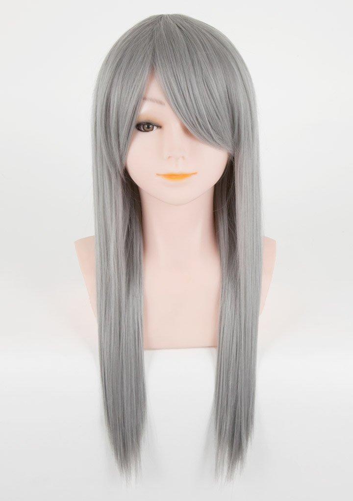 

Парик для косплея Fujitatsu, Парик полный, Длинный, Прямой, Серебристые волосы, Натуральный, Гладкий, Термостойкий, Полудлинный, С сеткой, LML60-F17