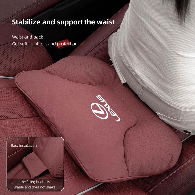 AABGC1 Lexus Car Interior Seat Suede leather Bull Horn Headrest For Lexus F SPORT ES RX NX LS UX LM LX GX LC RZ IS CT GS RC HS SC LBX