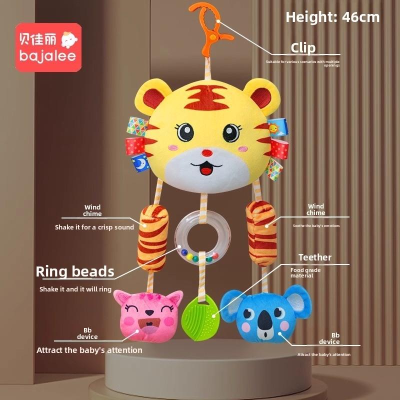 Beili Baby Stroller Plush Rattle Car Charm With Wind Chimes For Infant Comfort