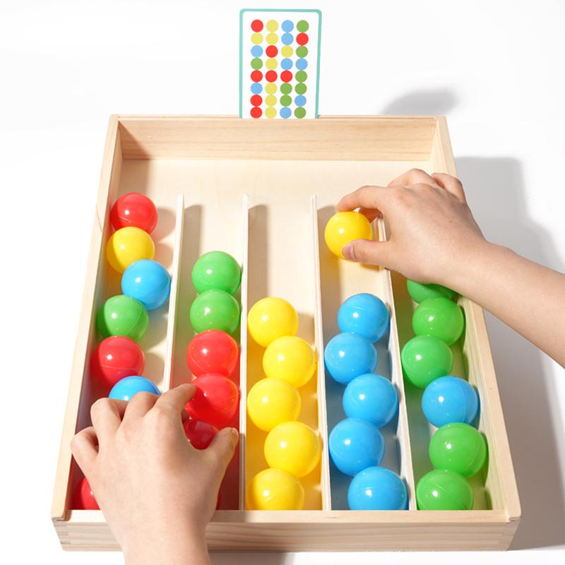 Colorful Sorting Ball Toy - Enhances Observation Hand-Eye Coordination And Logical Thinking Wooden Educational Sensory Toy