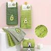 4pcs Avocado Embroidered Dish Cloths Multi-Functional Towels Thickened Kitchen Towels Soft Bathroom Hand Towels Cleaning Cloths