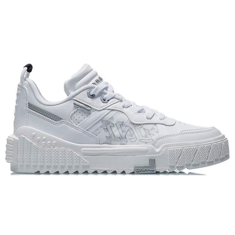 New LiNing 001 UNBLOCK Anti Slip Wear Resistant Low Top Skateboard Shoes Women's Standard White AGCR152-1