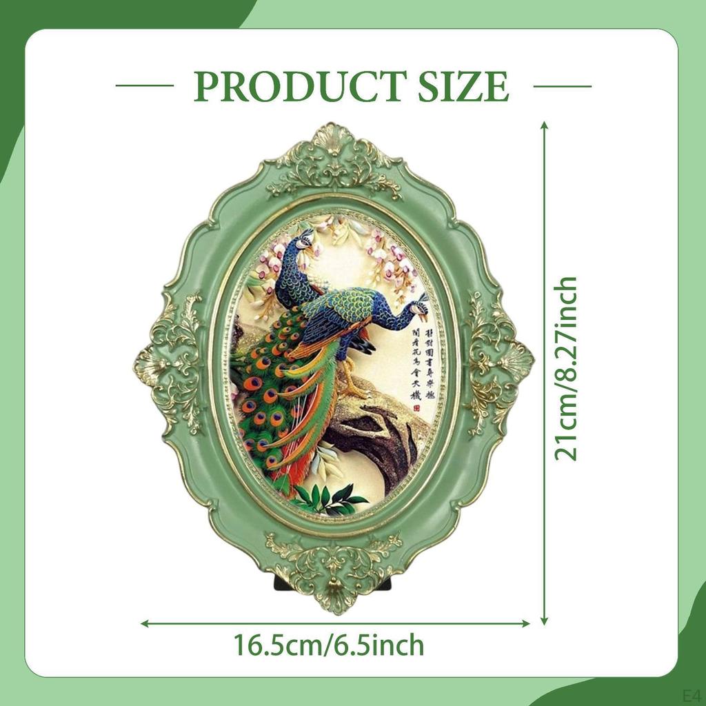 Ovaler Vintage Fotoaufhänger oder Tischaufsteller Schreibtisch Heimdeko Kartenhalter für Festival