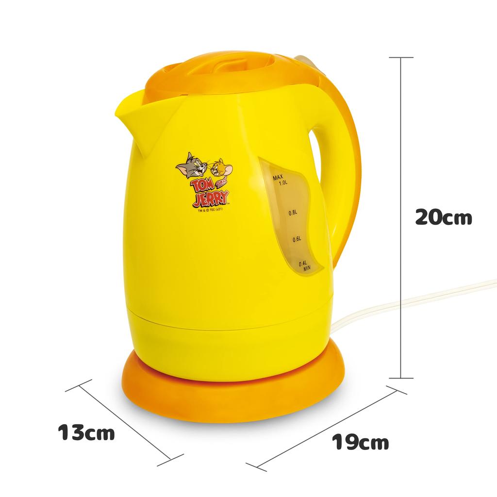 YSN Tom and Jerry Electric Kettle Yellow Kettle 1 Liter Electric Pot Water Boiler Electric Kettle Stylish Tom Jerry Living Alone Present Gift