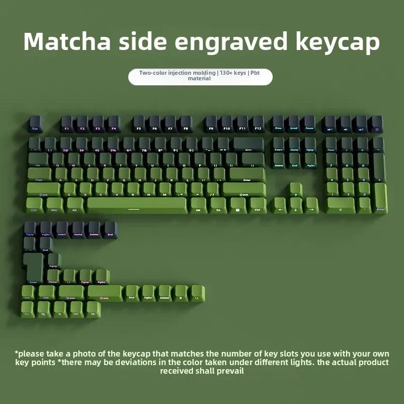 

Новий набір клавішних ковпачків з бічним гравіюванням, градієнтного кольору, 133 клавіші, PBT, з двостороннім друком, блискучі, з підсвічуванням, для механічних клавіатур