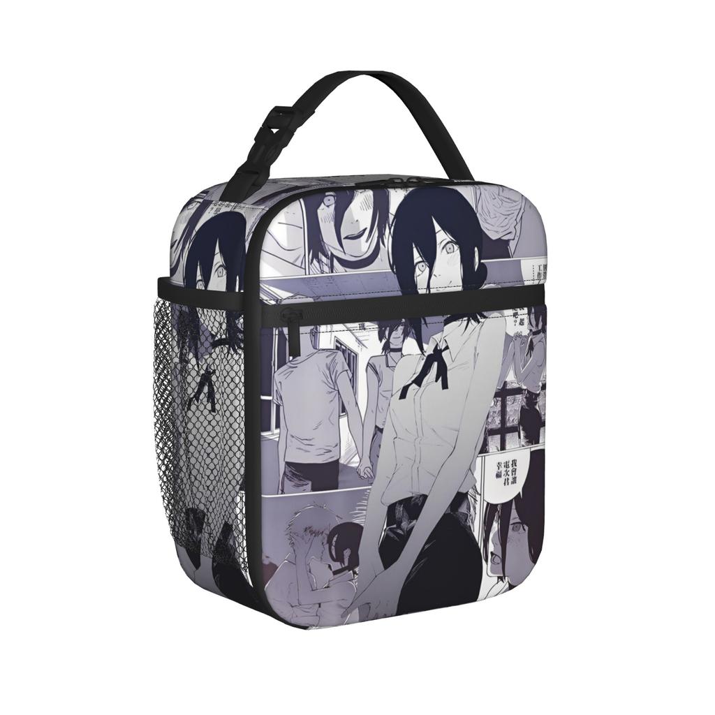 C-Chainsaws  Man Reze Insulated Lunch Bag Portable Anime Manga Meal Container Thermal Bag Tote Lunch Box Office  Bento Pouch